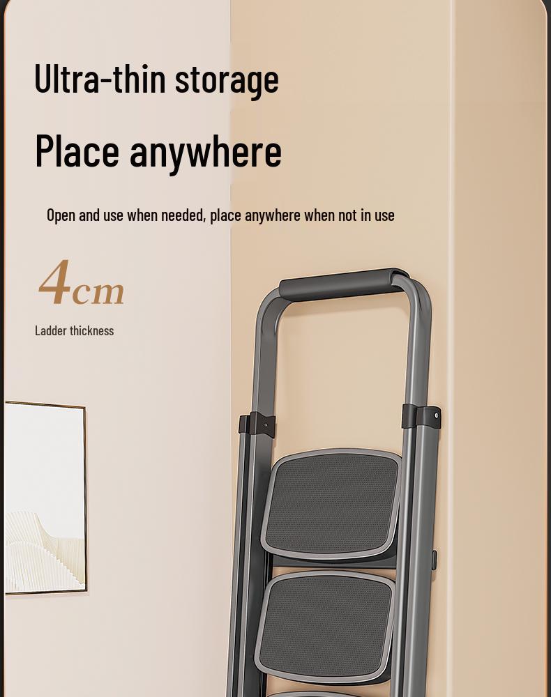 Foldable Indoor A-frame Ladder, 4-5 Step, Thickened Portable Staircase