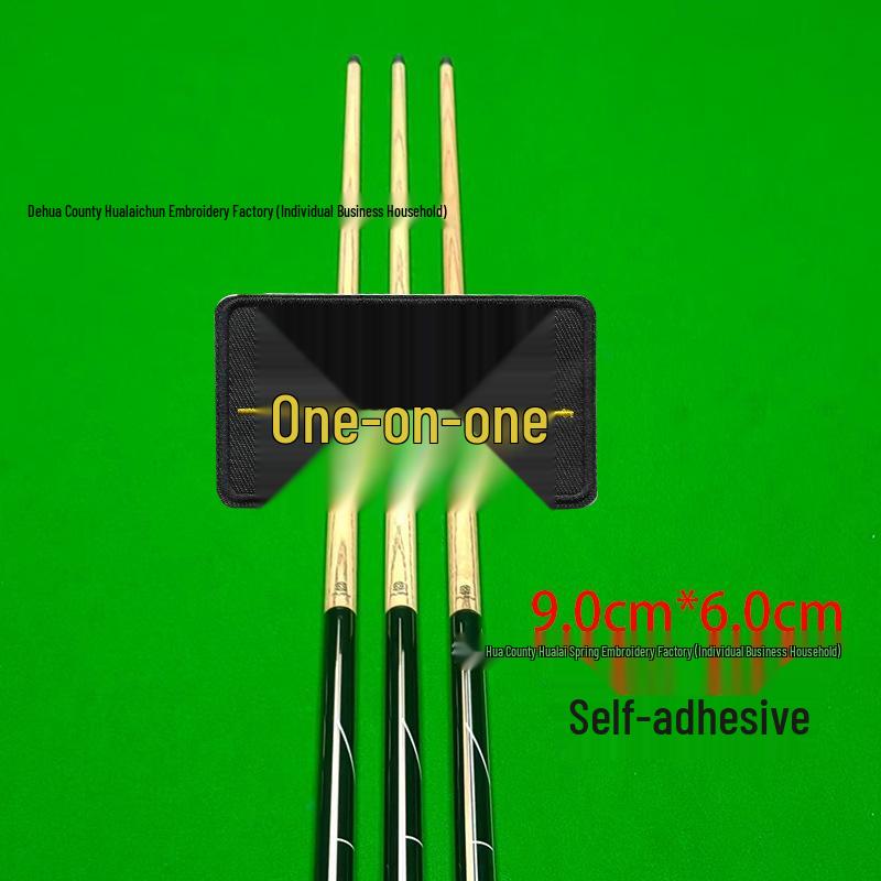 Billiard Cue Case Velcro Patch: Embroidered Logo Self-Adhesive Wrap Badge