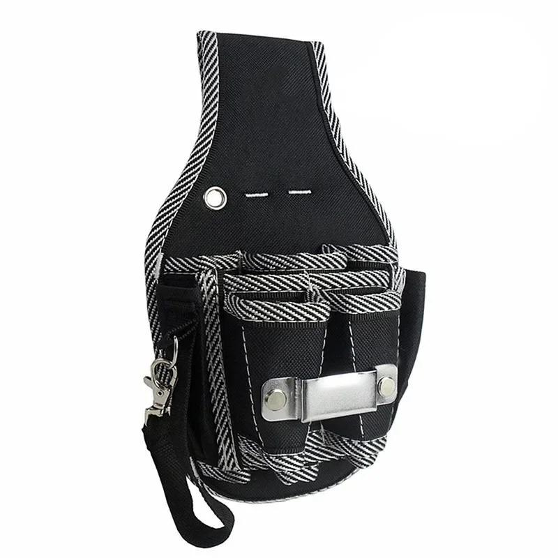 Nylon Electrician Tool Bag Multifunctional Waist Pocket Case Screwdriver Kit Holder with Pouch for Handyman Tool Belt чёрный