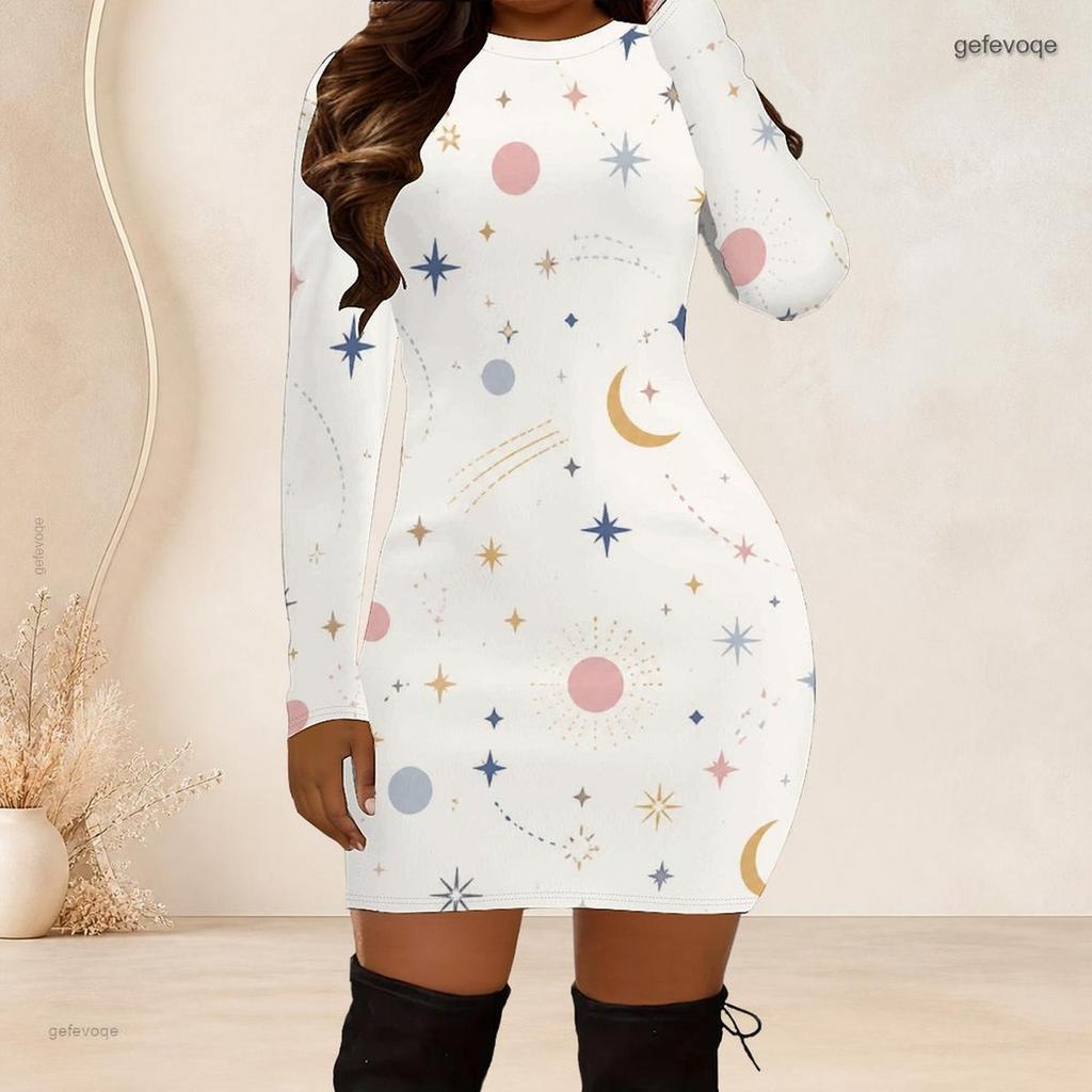 Plus Size Women Long Sleeve Slim Bodycon Midi Dress Soft Premium Casual Party Evening Outfit