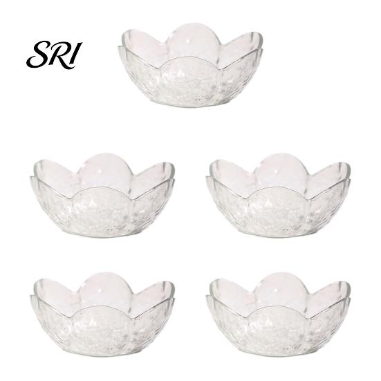 Japanese Style Sauce Bowl 5Pcs Sakura Dipping Dish PP Condiment Plate for Sushi Hot Pot BBQ Nesting Bowls BPA-Free Stackable And Cold Holder