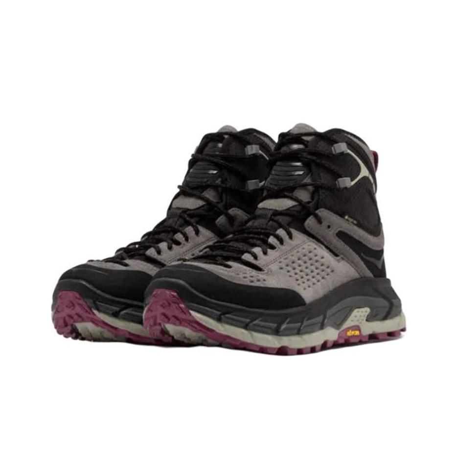HOKA One One Tor Ultra Bequem Weich Rutschfest Abriebfest High-Top Wanderschuhe Unisex Wanderschuhe Grau Schwarz 1153190F-BNTT