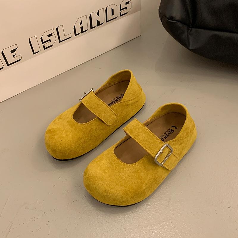 Francuskie piękne buty na grubej podeszwie z płytkim dekoltem damskie buty Xia Boken 2025 lato nowe modele do spódnic retro buty Mary Jane