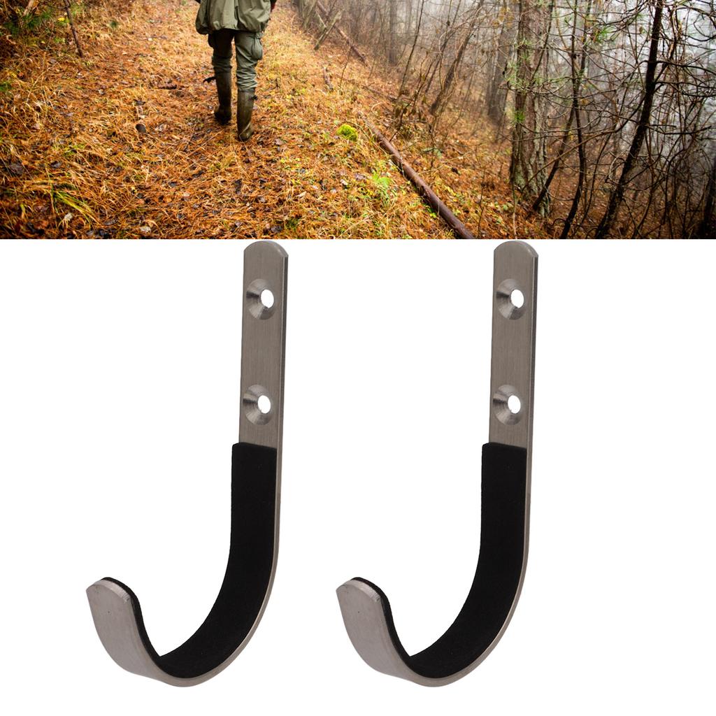 2 STÜCK Wandhalterungen Aufbewahrungsregal J-Haken für Bogenschießen mit weicher Polsterung Jagdausrüstung