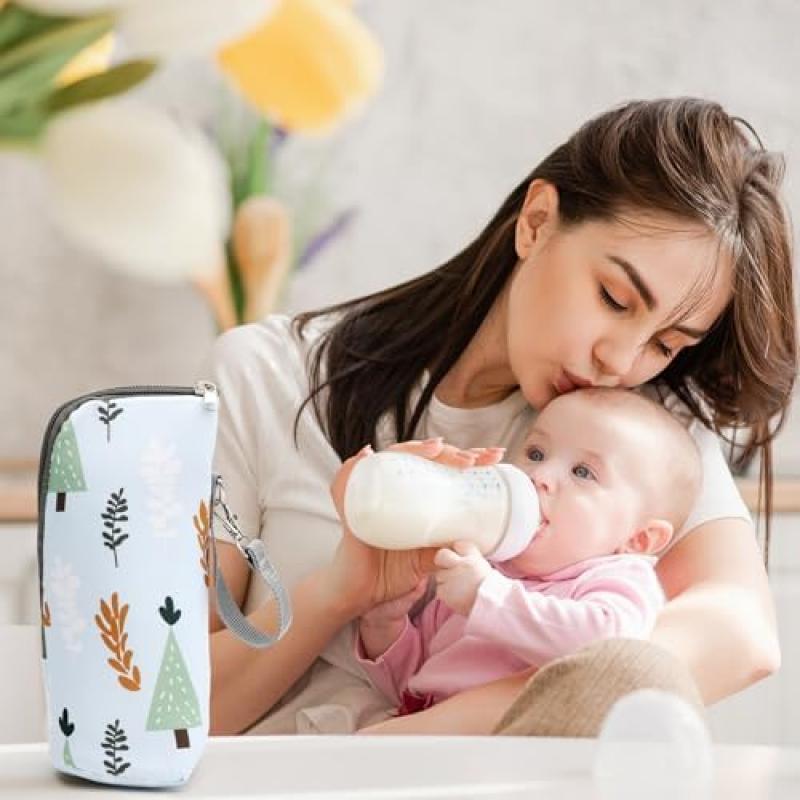 Isolerad nappflasketaska, Bärbar termisk flaskpåse, Vattentät temperaturkontroll för modersmjölksersättning, Kylväska för barnvagn utomhusresor