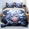 Cute Gawr Gura Hololive Anime Shark Bedding Set Duvet Cover Bed Set Quilt Cover Pillowcase Comforter King Queen Size Boys Adult