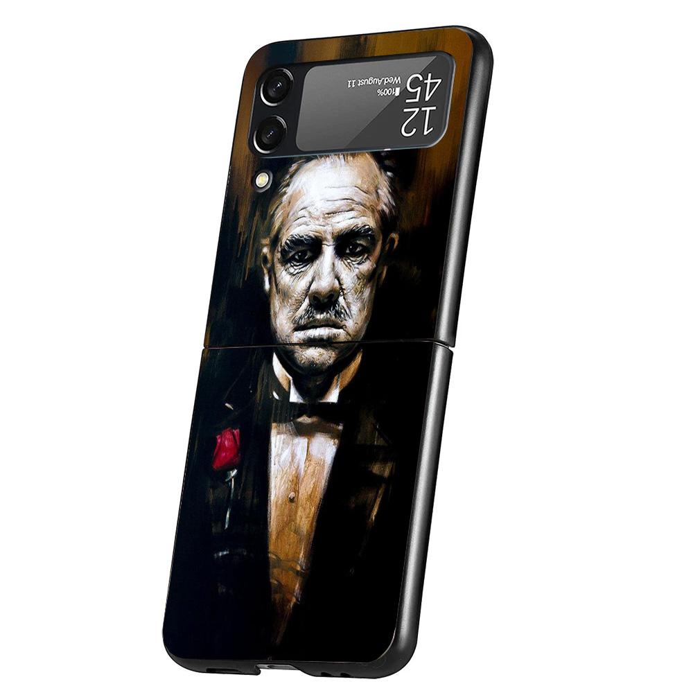 The Godfather TV Case Phone Cover for Samsung Galaxy Z Flip 6 5 4 3 5G ZFlip6 ZFlip5 ZFlip4 ZFlip3 Black Hard Trend Fundas