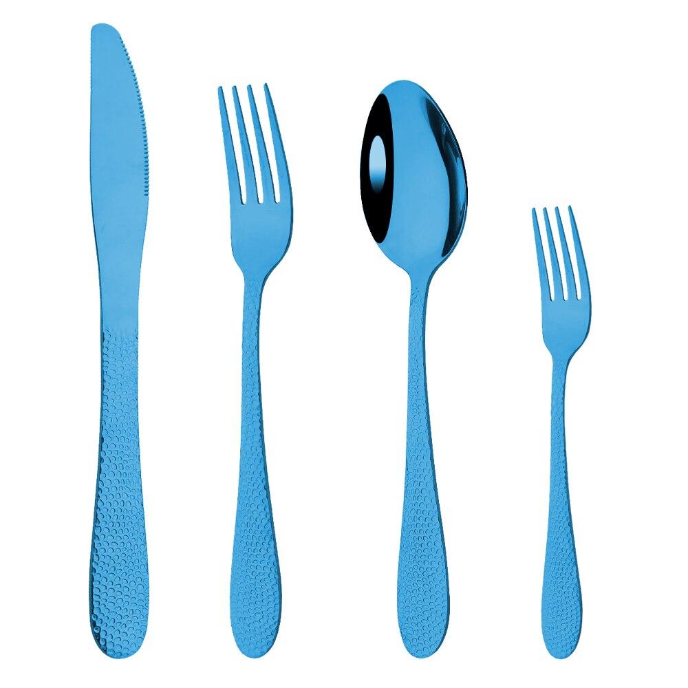 Regenbogen Geschirr Edelstahl Besteck Besteck Set Abendessen Gabel Messer Kaffee Löffel Küche Geschirr Besteck Set