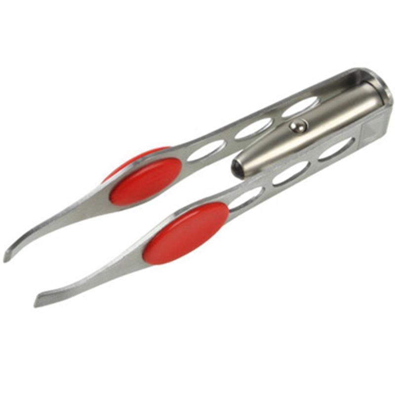 Instrument pentru îndepărtarea părului cu pensetă pentru sprâncene cu lumină LED