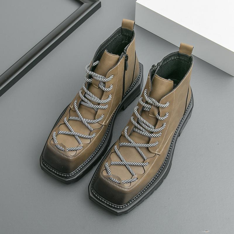 Men All Season Boots Leather Casual Fashion Outdoor Street Durable Non Slip Comfortable Wear For Daily Use 40 11100₽