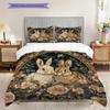 Rabbit Pattern Bedding Quilt Set Quilt Cover Pillowcase Home Decoration Birthday Gift (1 * duvet cover + 2 * pillowcase, without core)