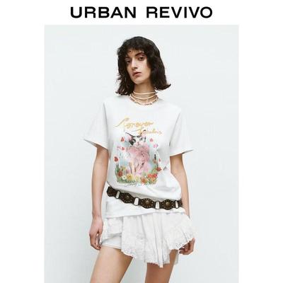 UR Women's Pet Print Cotton T-Shirt