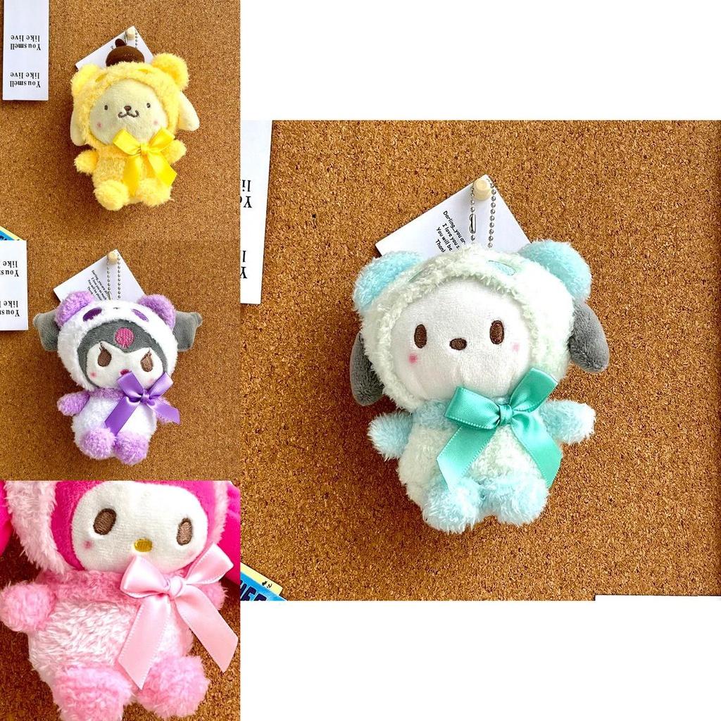 Adorable Llavero Colgante de Peluche de Sanrio Kuromi Muñeco Relleno Para Regalos de Niños