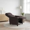 Massage Recliner Dark Brown Polyester