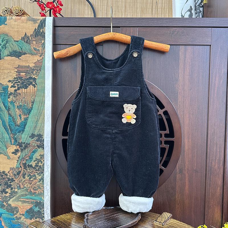 Jardineira de Veludo Cotelê para Bebê Inverno Quente Calças de Algodão para Menina Outono & Roupas de Bebê Roupas Infantis Jardineira