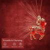 Flat Acrylic Christmas Sheep Ornament Cute Lamb Hanging Pendant for Xmas Tree Holiday Party Home Decoration
