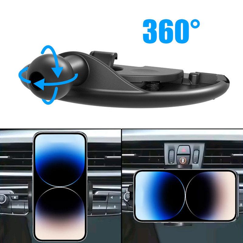 1pc Car Air Vent GPS Black Mount Bracket Clip CD Slot ert Phone Holder 17mm Ball Head Base Auto Accessories For IPhone Xiaomi