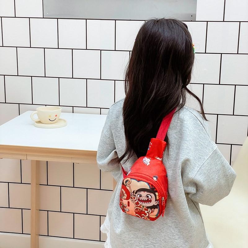 Ao Zha Ne Bing Print Children Single Shoulder Crossbody Chest Bag Fashion Gift