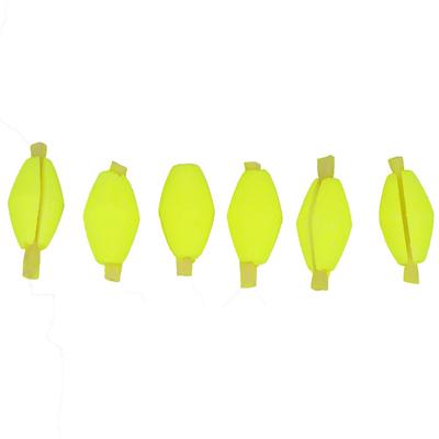 J-ouuo 6pcsSet Two-Color Fly Fishing Buoy Bobber Foam Float Strike Indicator Fishing Tackle (Yellow)