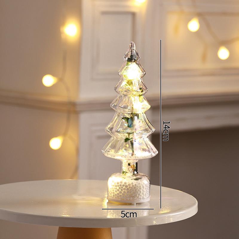 Glowing Christmas Tree Tabletop Ornaments Led Christmas Tree Windows Display Decor Festival Atmosphere Led Night Lights Gift