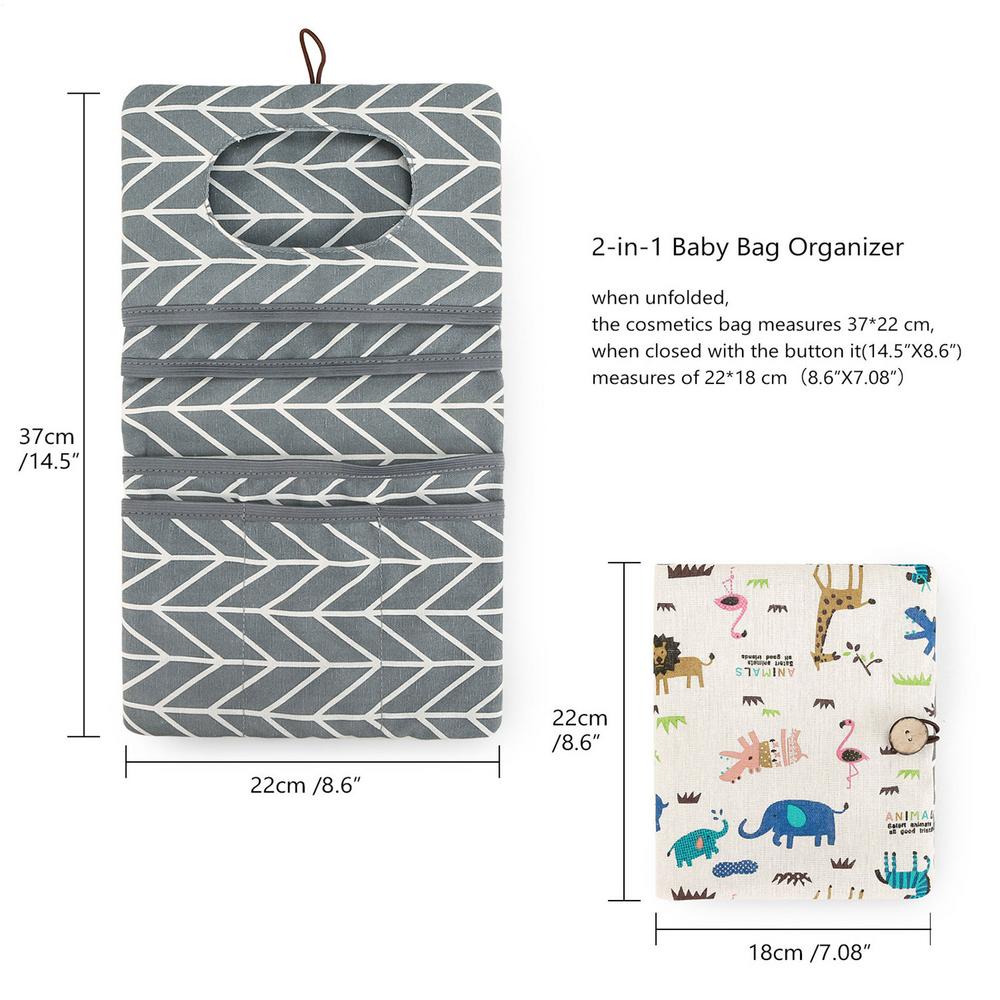 

Diaper Bag Organizer Foldable Diaper Pouch Multipurpose Portable Diaper Bag Washable Large Capacity Diaper Tote Reusable