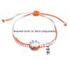 Hand Rope Red Braided Rope Ceramic Cat Pendant Women Hand Ring Minority Maneki Neko Bracelet  Women