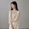 SOFSIL Women's 2026 Spring French Silk Puff Sleeve Blouse