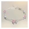 Women Bracelet Shiny Cubic Zirconia Flower Shape Bangle Adjustable Length Sweet Bracelet Versatile Fashion Accessory