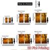 2pcs, 2D FLAT PRINTING Curtains (Without Rod) Autumn Harvest Jubilee Modern Fashionable Curtainments during the Christmas