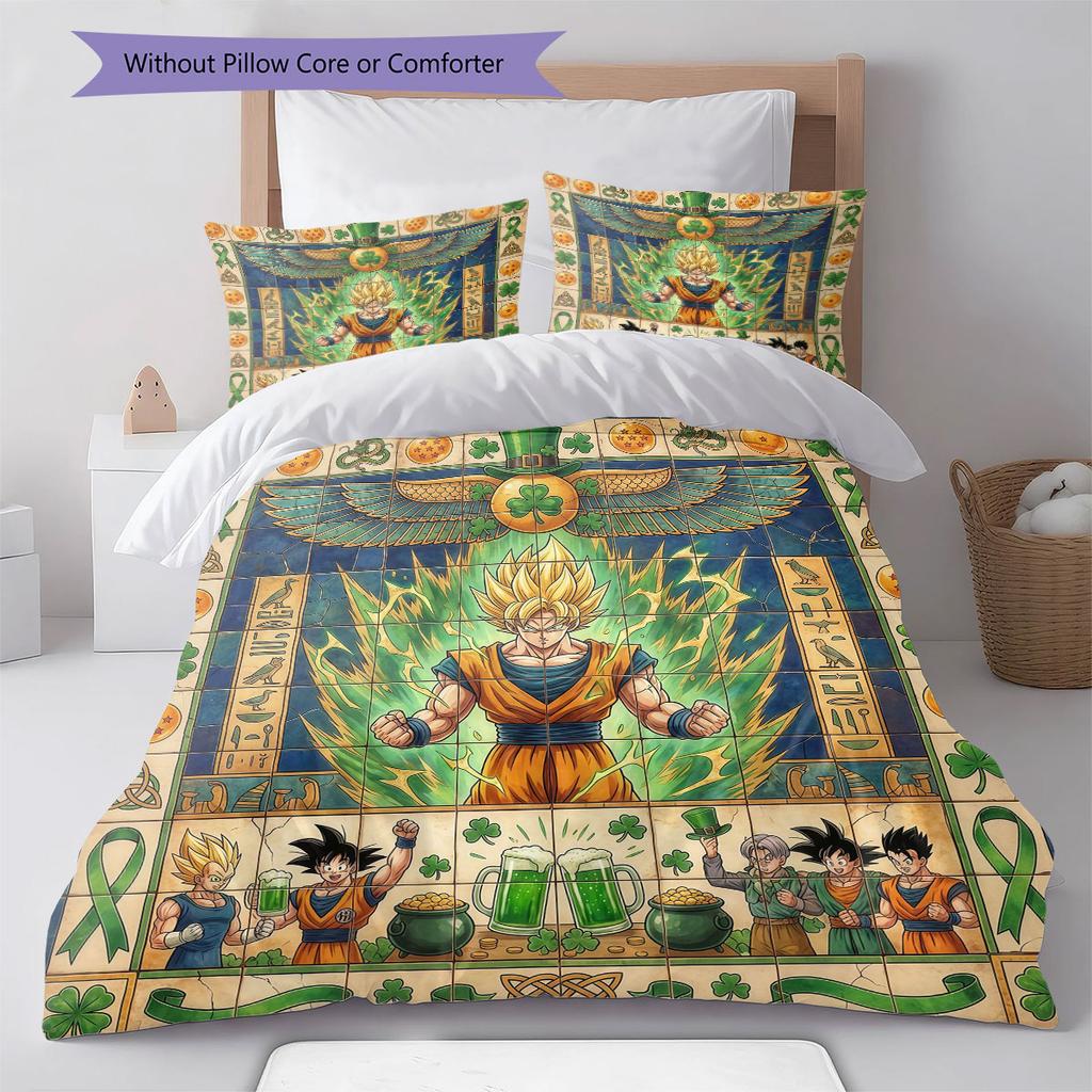 Erstaunliches Ägyptisches Wandmalerei Muster Bettwäsche Steppdecke Set Bettbezug Kissenbezug Heimdekoration Geburtstagsgeschenk (1 Bettbezug + 2 Kissenbezüge, ohne Füllung)
