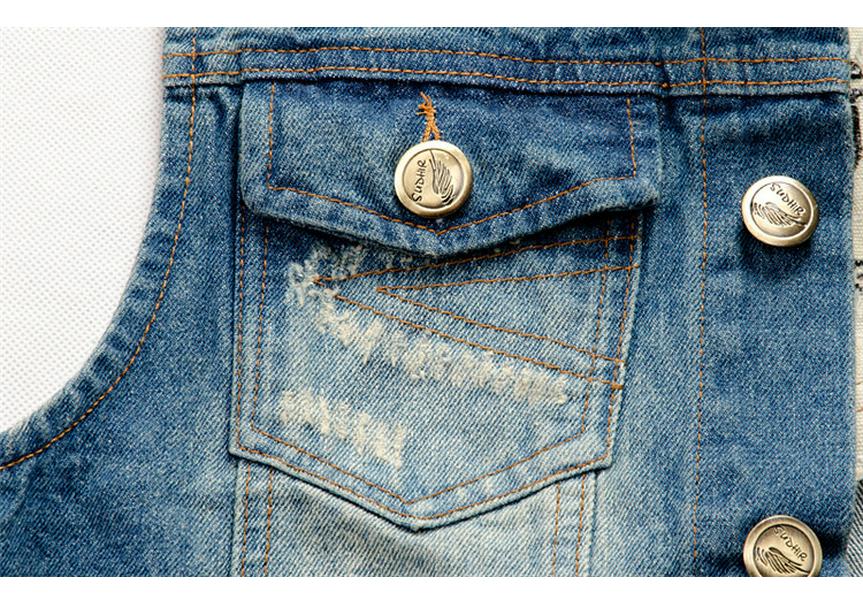Men's Cool New Korean Slim Fit Denim Vest, Plus Size Sleeveless Casual Trendy Apparel