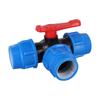 1ks Kulový ventil 20mm-50mm 3cestný kulový ventil Černý+Modrý