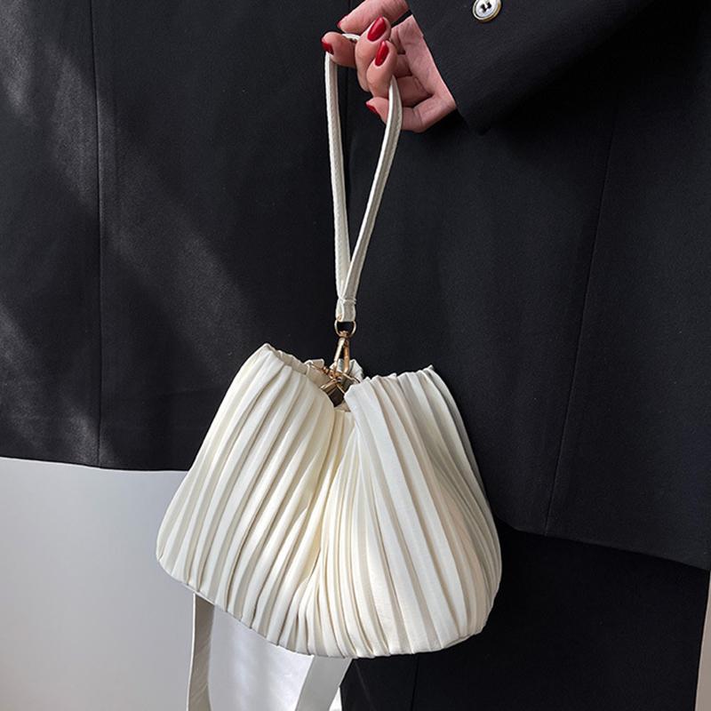 Bolsa balde de ombro feminina vintage simples cor sólida papel kraft transversal mensageiro grande capacidade