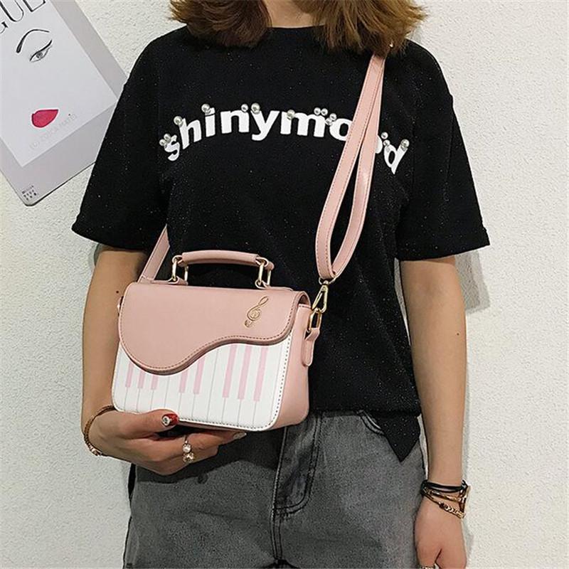 3 kolory Piano Printing Women Torby Crossbody Torba na ramię PU Leather Torebki