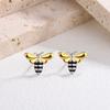 New Fashion Beautiful Colorful Bee 925 Sterling Silver Female Sweet Personality Exquisite Temperament Stud Earrings  TYB215