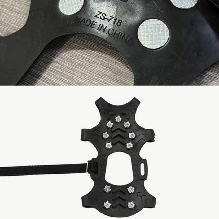 2lots Secure Foot Tractions Crampons Ice Grippers Shoe Spikes Winter Ice Claws for Hiking Walking Climbing Fishing