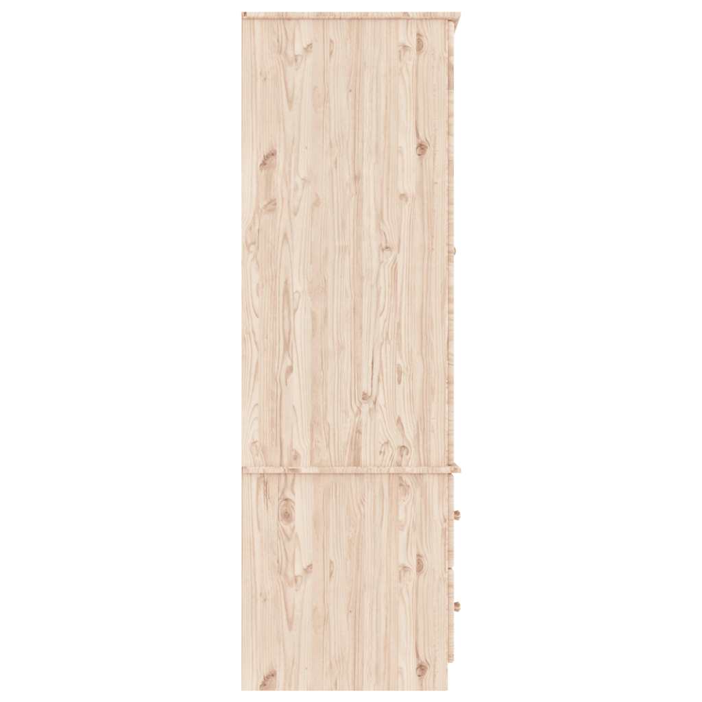 ALTA Kleiderschrank 90 x 55 x 170 cm Massivholz Kiefer