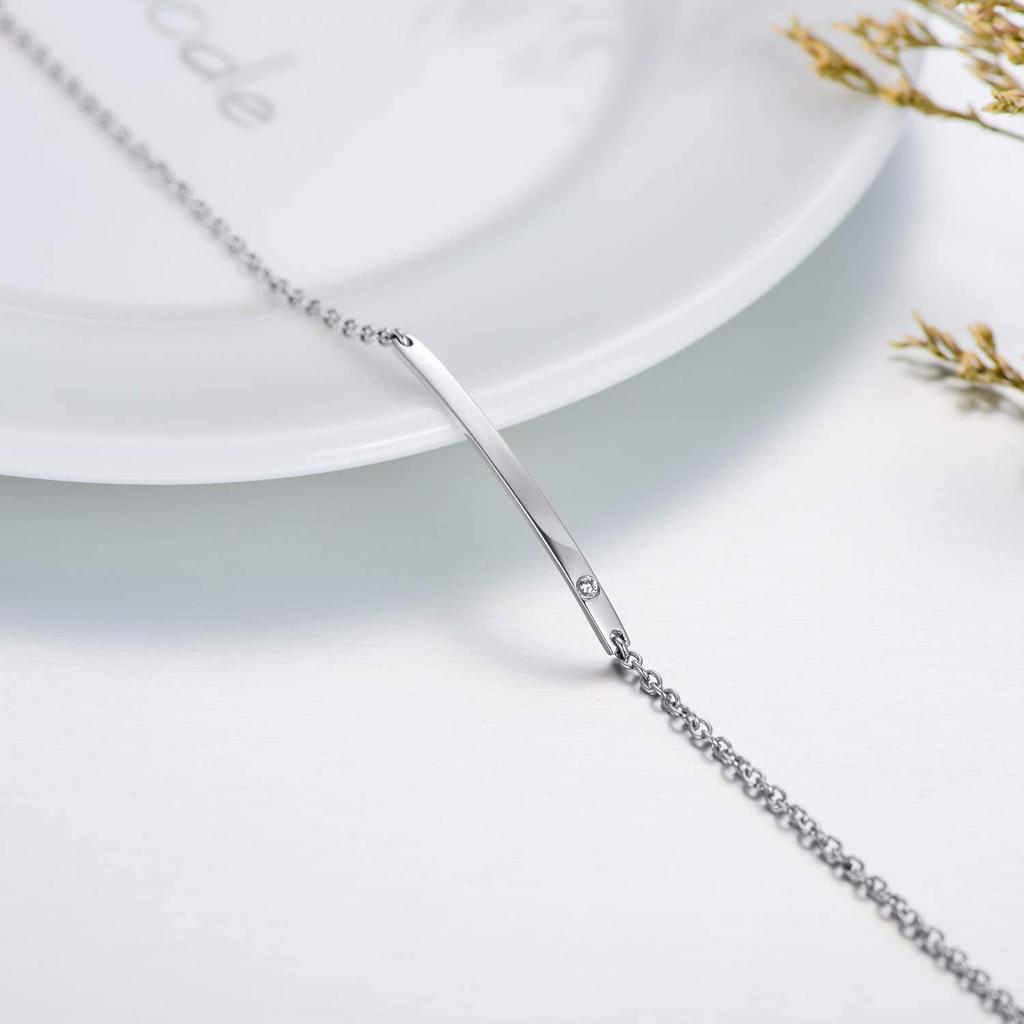 10K Gold CZ Diamond Proof of Perfect for and Gifts for and Bride [AOBOCO] Bangle, Love, Anniversaries, Birthdays, Women, Daughter, Wife, Girlfriend,