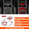 For GMC Terrain 2018- Real Carbon Fiber Stickers Centre console cup holder panel Cover Car Accessories Interior decorative