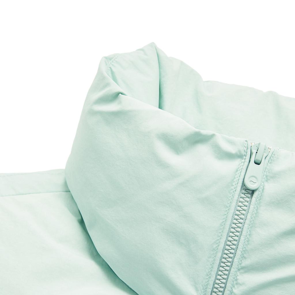 Li Ning Hot Pot Daunen Serie Wasserabweisend Stehkragen Buchstaben Print Warm Lässig Vielseitig Reißverschluss Kurze Winter Daunenjacke Damen Jacke AYMU478-3