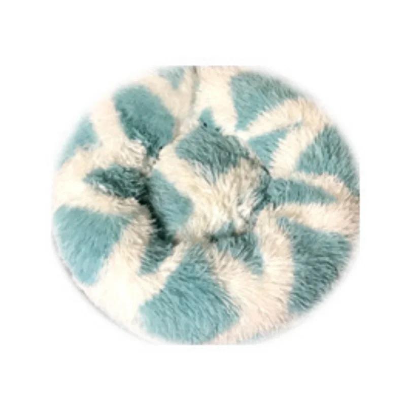 40-100cm Round Cat Bed Pet Bed Kennel Non-Slip Winter Warm Dog Kennel Sleeping Long Plush Soft Puppy Cushion Mat Cat Supplies