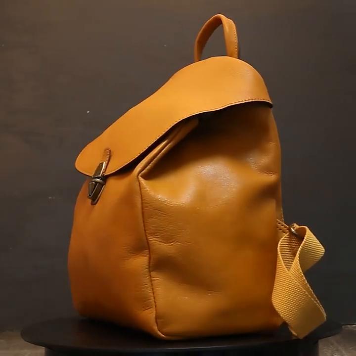 Zaino retrò in pelle di mucca primo strato Designer Borsa da viaggio da donna di lusso Borsa da donna di moda di grande capacità