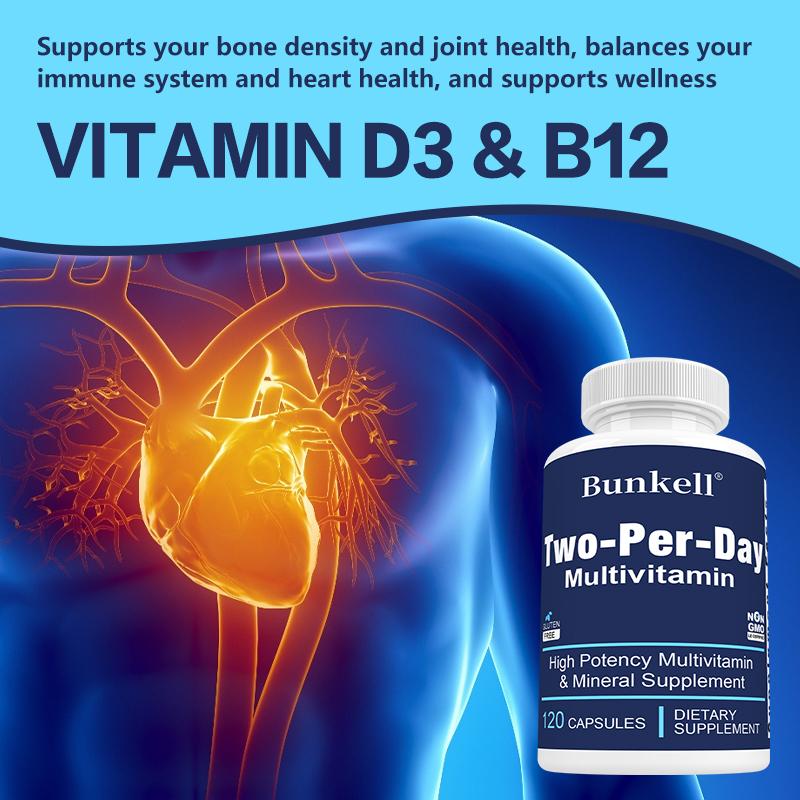 High Potency Multivitamin Mineral Dietary Supplement, 120 Capsules Per Bottle