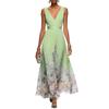 Women's Sleeveless Flower Printed Holiday Dress