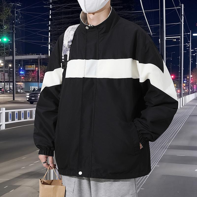 Double-sided Wear Spring and Autumn Men's Casual Jacket Hong Kong Style Large Size Loose Coat