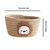 1Pcs Foldable Cartoon Animals Hand Woven Cotton Rope Storage Basket Kids Toys Desktop Organizer Sundries Storage Box 16x9CM