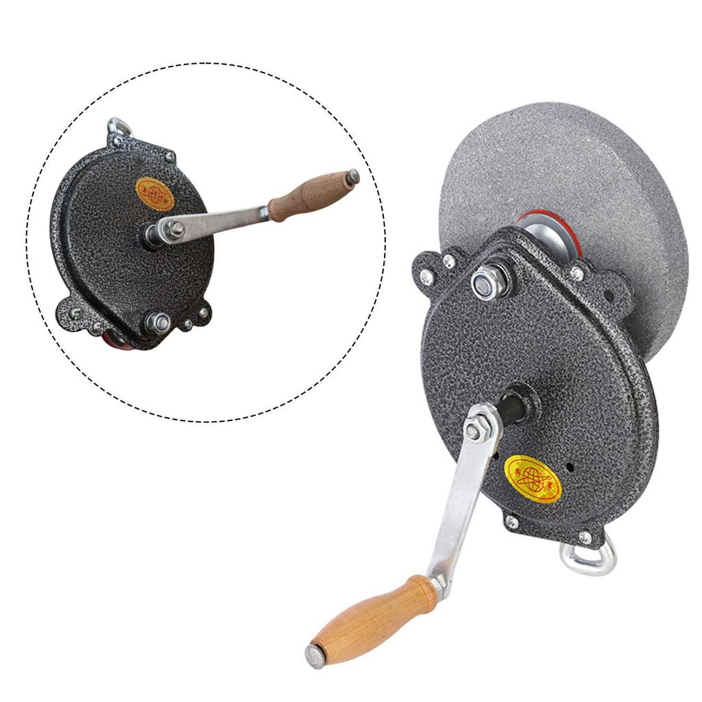 Hand Grinding Machine 6'' Knives Sharpener Multi Functional Manual Crank for Cutlass Metal
