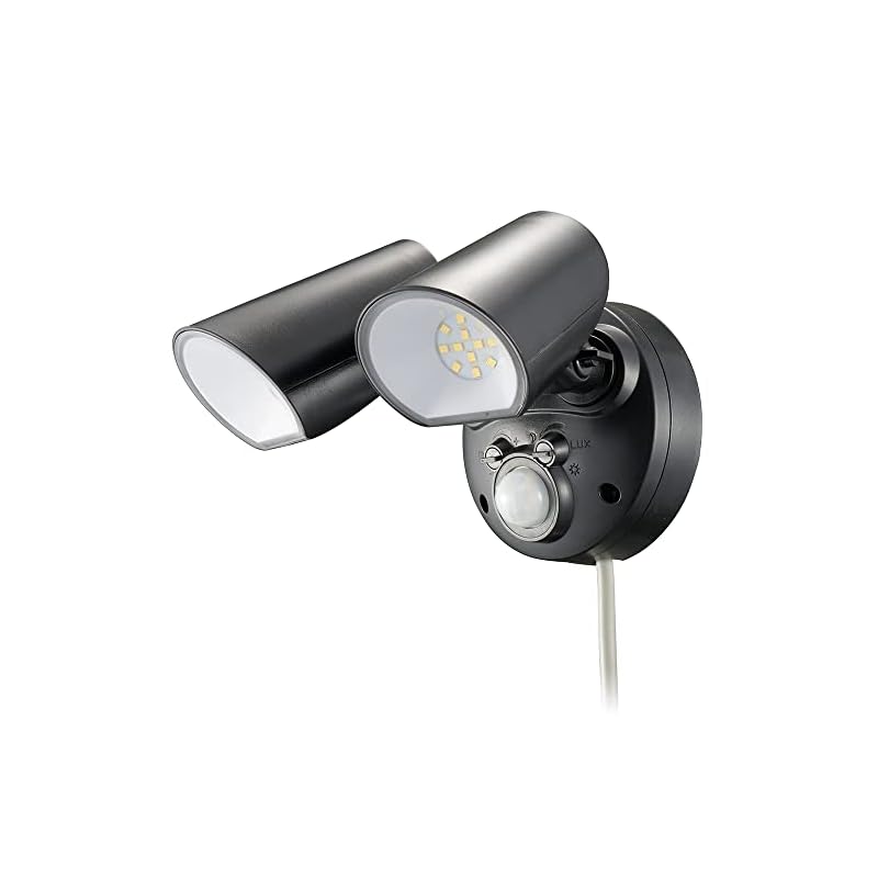 OHM Monban LED Sensor Light, Outdoor, Motion Sensor, Automatic On/Off, 2 Lights, Security, Garden, Yard, Entrance, Parking Lot, OHM Electric