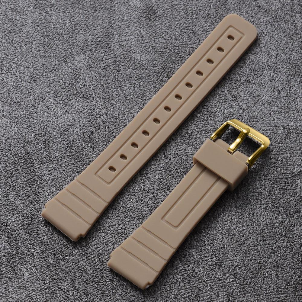 

18 мм м який силіконовий ремінець для Casio F-91W F84 W800H SGW400 F105/108 A158/159/168AE1200/1300 Водонепроникні гумові спортивні ремінці для годинника 18mm