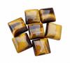 Square Shape Tiger's Eye Cabochons, Gemstones for Jewelry Making